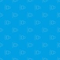 Loud, volume up pattern vector seamless blue