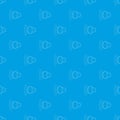 Loud, volume up pattern vector seamless blue