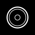 Loudspeaker icon. Black background with white. Vector illustration. Royalty Free Stock Photo