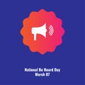 Loudspeaker Icon, National Be Heard Day design concept, suitable for social media post templates, posters, greeting cards, b