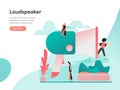 Loudspeaker Illustration Concept. Modern flat design concept of web page design for website and mobile website.Vector illustration