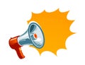 Loudspeaker, megaphone, bullhorn icon or symbol. Advertising, promotion concept. Vector illustration Royalty Free Stock Photo