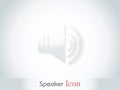 Loudspeaker or megaphone icon isolated on white ba