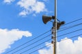 Loudspeaker pole on communication Royalty Free Stock Photo