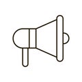 Loudspeaker shout icon in trendy flat style isolated. Eps 10.