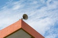 Loudspeaker on the top corner of outdoor stadium Royalty Free Stock Photo