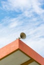 Loudspeaker on the top corner of outdoor stadium Royalty Free Stock Photo