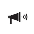 Loudspeaker vector icon. Megaphone promotion sign. Grpahic design element. Royalty Free Stock Photo