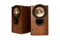 Loudspeaker in wooden cabinet, isolated