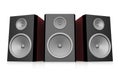 Loudspeakers against a white background