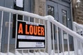 A louer - for rent in french - sign