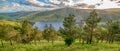 Lough Tray on Wiclow Mountains Ireland, awesome landscape seen at sunset Royalty Free Stock Photo