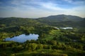 Loughrigg Tarn and Elterwater Royalty Free Stock Photo