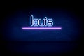 Louis - blue neon announcement signboard