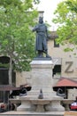 Louis IX statue in Aigues-Mortes, Camargue, France