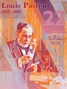 Louis Pasteur a portrait from money