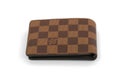 Louis Vuitton Brown man wallet isolated on white background Royalty Free Stock Photo