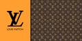 Louis vuitton brown wallpaper Royalty Free Stock Photo