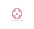 Louis Vuitton logo editorial illustrative on white background