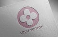 Louis Vuitton logo icon paper texture stamp