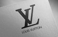 Louis Vuitton logo icon paper texture stamp