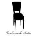 Louis XVI neoclassical chair silhouette