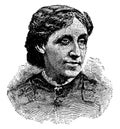 Louisa May Alcott, vintage illustration Royalty Free Stock Photo