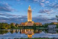 Louisana State Capitol at dusk Royalty Free Stock Photo