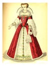 Louise of Lorraine, vintage engraving