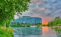 Louise Weiss building of European Parliament in Strasbourg, France Royalty Free Stock Photo