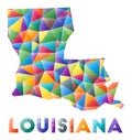 Louisiana - colorful low poly us state shape.