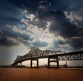 Louisiana Horace Wilkinson Bridge Mississippi river Royalty Free Stock Photo