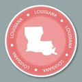 Louisiana label flat sticker design.