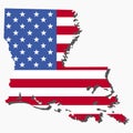 Louisiana map flag Royalty Free Stock Photo