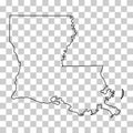 Louisiana map shape, united states of america. Flat concept icon symbol vector illustration