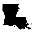 Louisiana map shape, united states of america. Flat concept icon symbol vector illustration