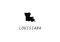 Louisiana outline map state shape USA America borders