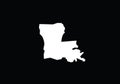 Louisiana outline map state shape USA America borders