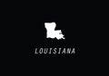 Louisiana outline map state shape USA America borders