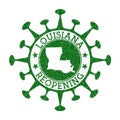 Louisiana Reopening Stamp.