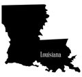 Louisiana Silhouette State Map