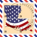 Louisiana stamp. Vector illustration decorative design