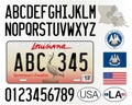 Louisiana State car license plate pattern, USA Royalty Free Stock Photo