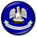 Louisiana State flag button Royalty Free Stock Photo