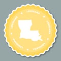 Louisiana sticker flat design.