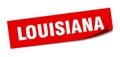 Louisiana sticker. Louisiana square peeler sign.