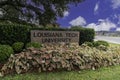 Louisiana Tech University sign welcoming everyone to campus in Ruston, LA