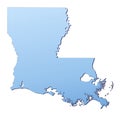 Louisiana(USA) map Royalty Free Stock Photo