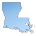 Louisiana(USA) map Royalty Free Stock Photo