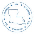 Louisiana vector map sticker.